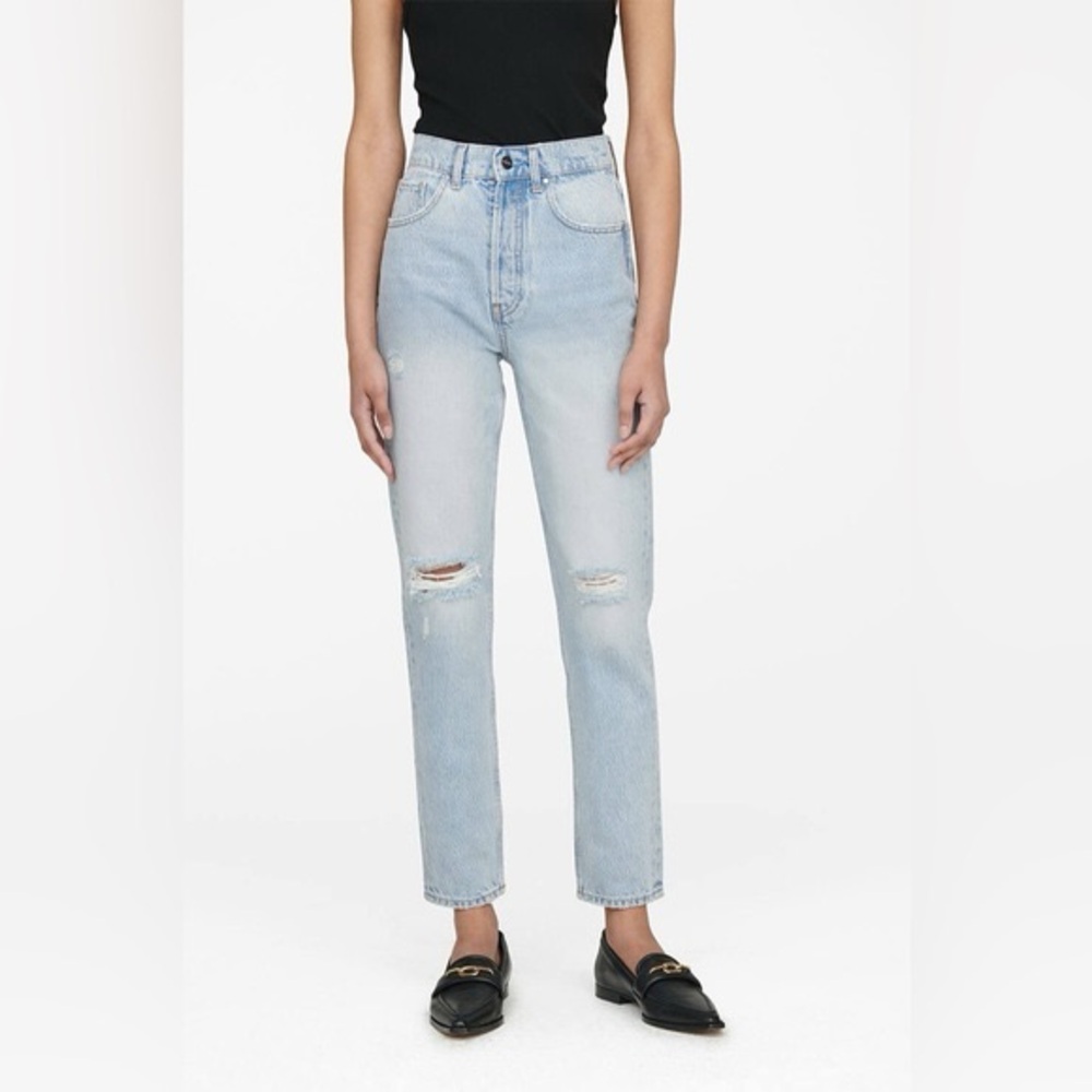 Anine Bing. Sonya Jean. Destructed Classic Blue. Size 4.